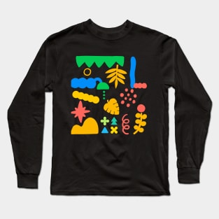 Abstract patterns of primary colors, patterns that embody nature Long Sleeve T-Shirt